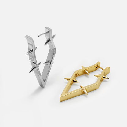 ANGULAR SPIKE FRAME EARRINGS