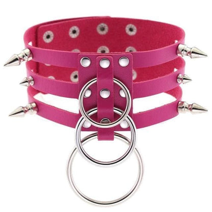 Nightfall Leather Choker - Creepy Goth