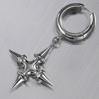 SPIKE CROSS EARRINGS