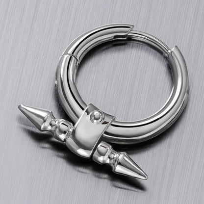 DUAL SPIKE HOOP EARRINGS