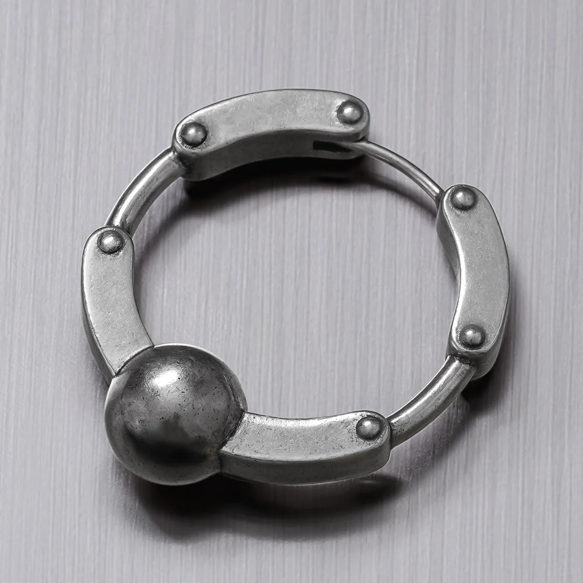 INDUSTRIAL SPHERE LINK EARRINGS