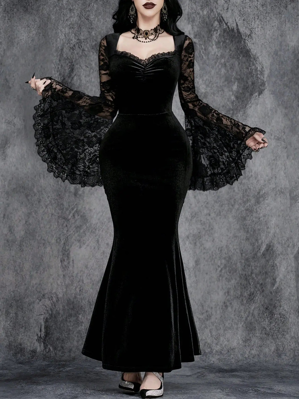 Velvet Nocturne Gothic Maxi Dress - primary product photo (1 of 3)