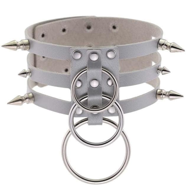 Nightfall Leather Choker - Creepy Goth