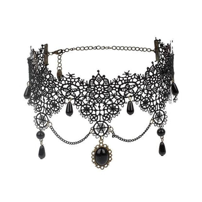 Forbidden Love Sexy Beaded Choker - Creepy Goth