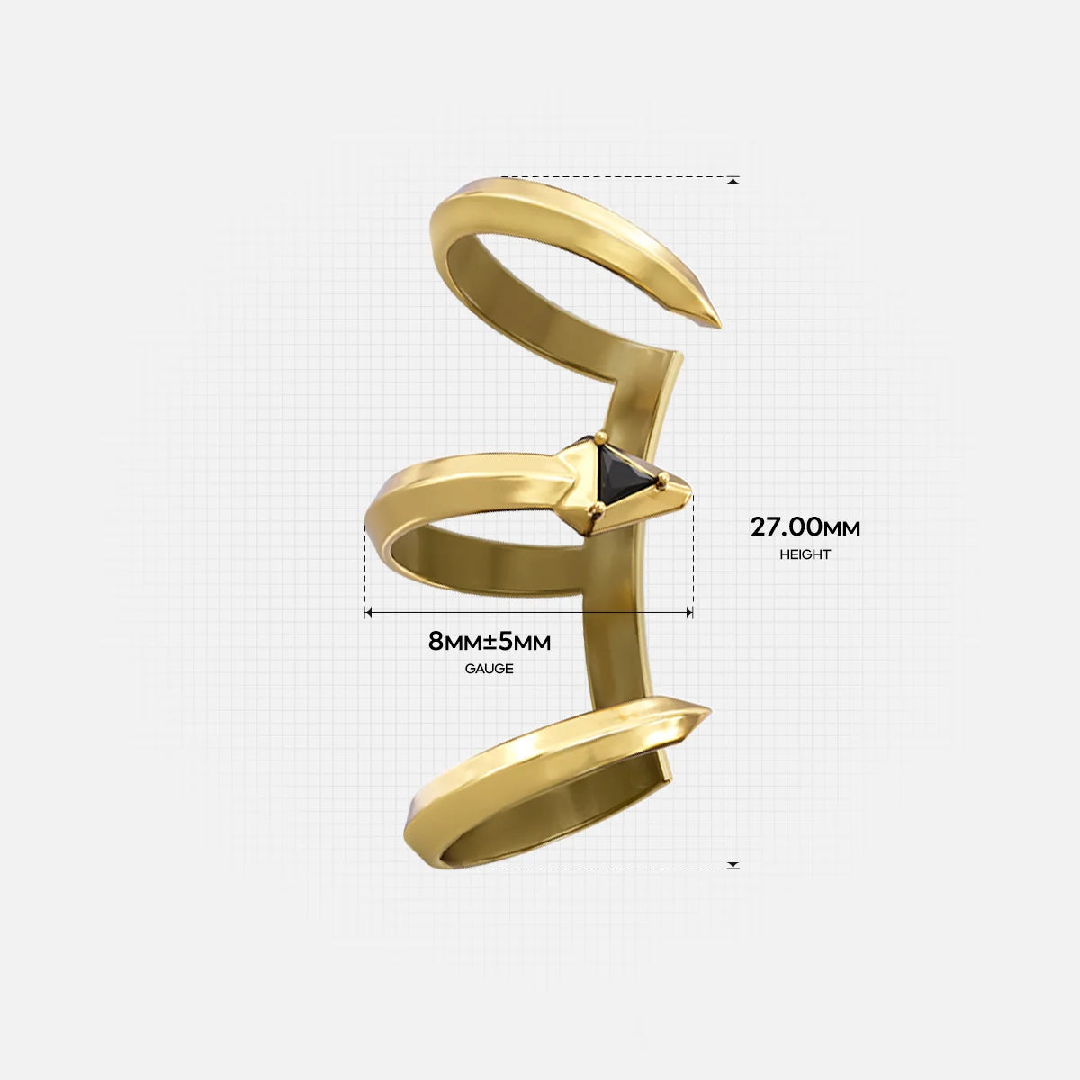 TWIN FANG EAR CUFFS