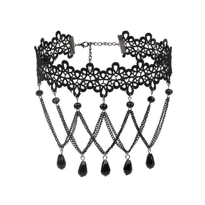Forbidden Love Sexy Beaded Choker - Creepy Goth