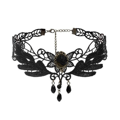 Forbidden Love Sexy Beaded Choker - Creepy Goth
