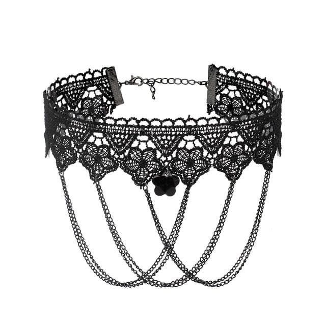 Forbidden Love Sexy Beaded Choker - Creepy Goth