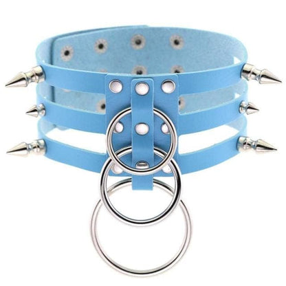 Nightfall Leather Choker - Creepy Goth