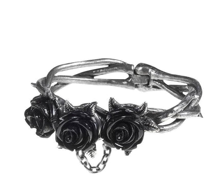 Wild Black Rose Bracelet - front studio view (1 of 4)