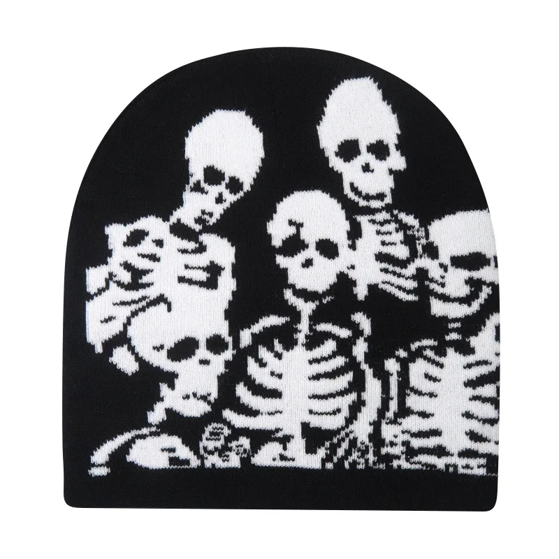 Unisex Skull Beanie - front studio view (1 of 4)