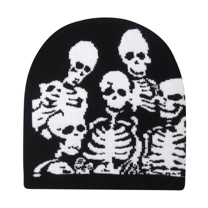 Unisex Skull Beanie - front studio view (1 of 4)