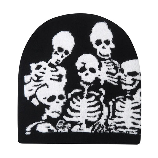 Unisex Skull Beanie - front studio view (1 of 4)