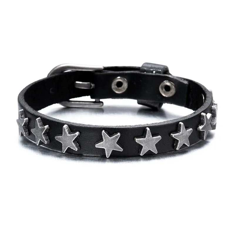Unisex Leather Bracelet - front studio view (1 of 2)