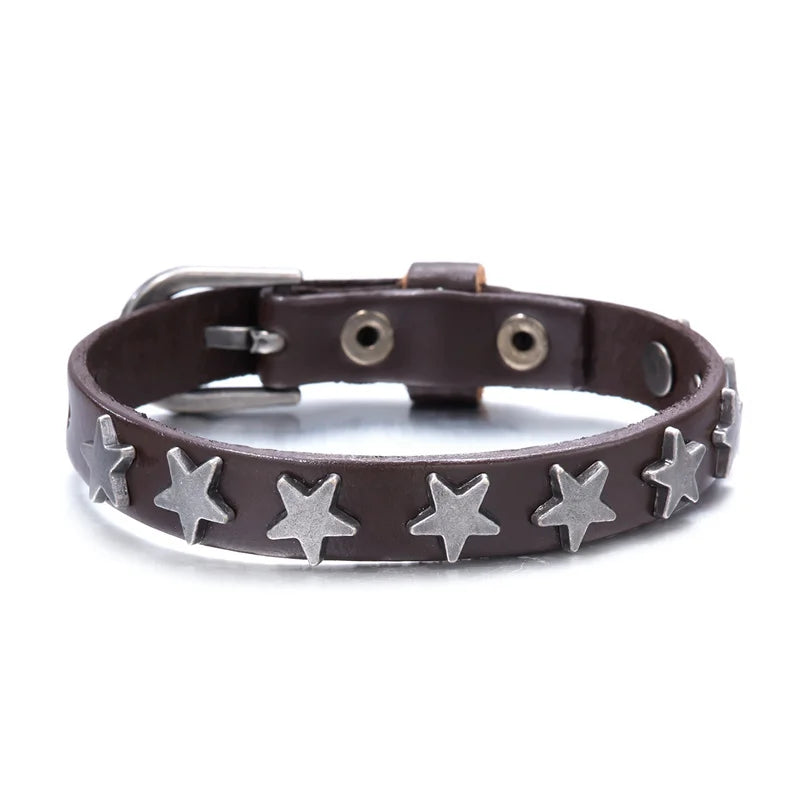 Unisex Leather Bracelet - alternate studio view (2 of 2)