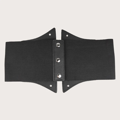 Black Studded Four-Buckle Corset
