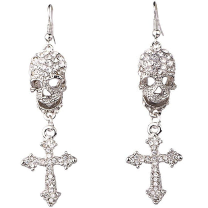 Skull Cross Earrings - front studio view (1 of 2)
