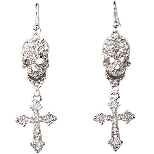 Skull Cross Earrings - front studio view (1 of 2)