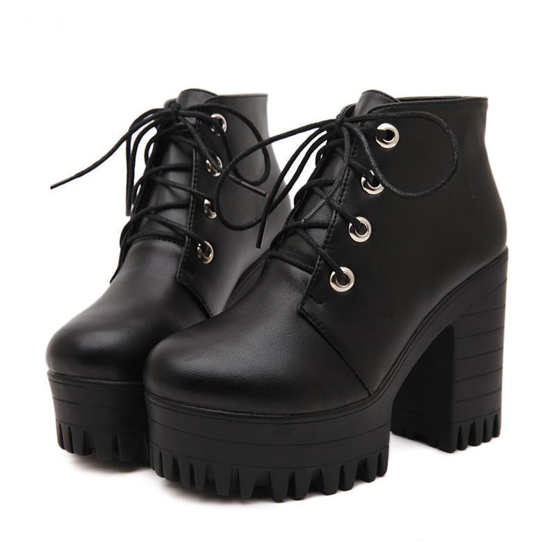 Gothic High Heel Shoes - front studio view (1 of 5)