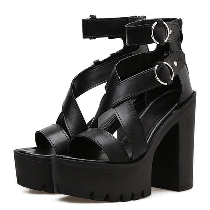 Gothic Platform Sandals - front studio view (1 of 5)