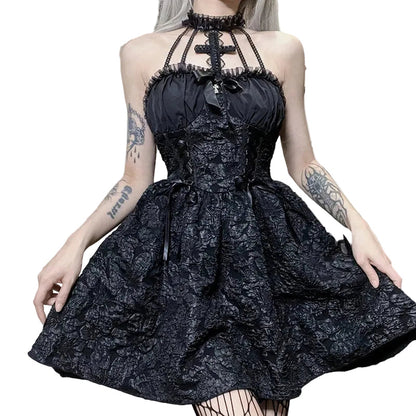 Elegant Gothic Dress - primary photo, shown with a person (1 of 3)