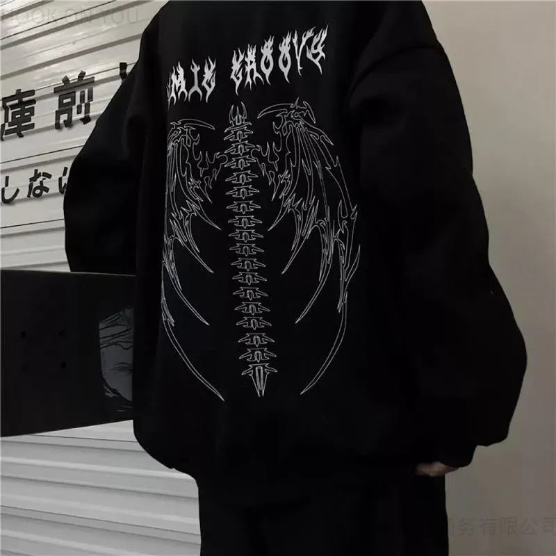Men's Black Spine Graphic Hoodie - primary product photo (1 of 2)