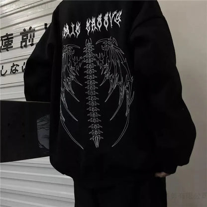 Men's Black Spine Graphic Hoodie - primary product photo (1 of 2)