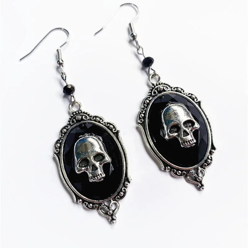 Women's Skull Earrings - front studio view (1 of 3)
