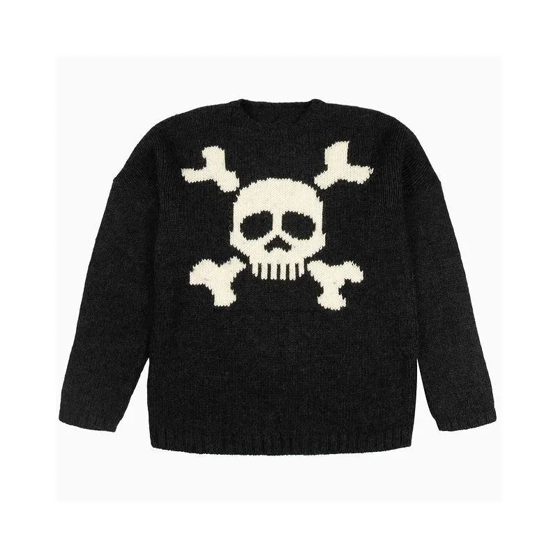 Men's Skull Sweater Black - front studio view (1 of 3)