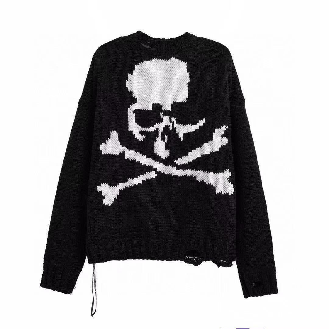 Unisex Skull Sweater - front studio view (1 of 4)