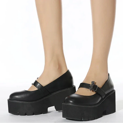 Noctyra Platform Mary Janes Shoes