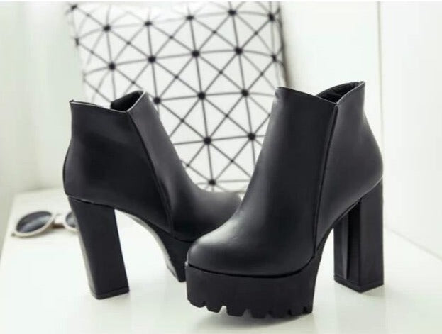 Darkling Square Toe Ankle Boots