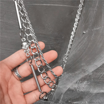Triple Hardware Belt Chain Men's Wallet Chains
