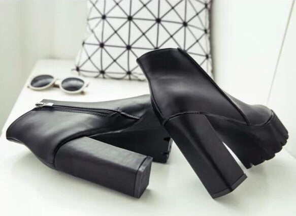Darkling Square Toe Ankle Boots