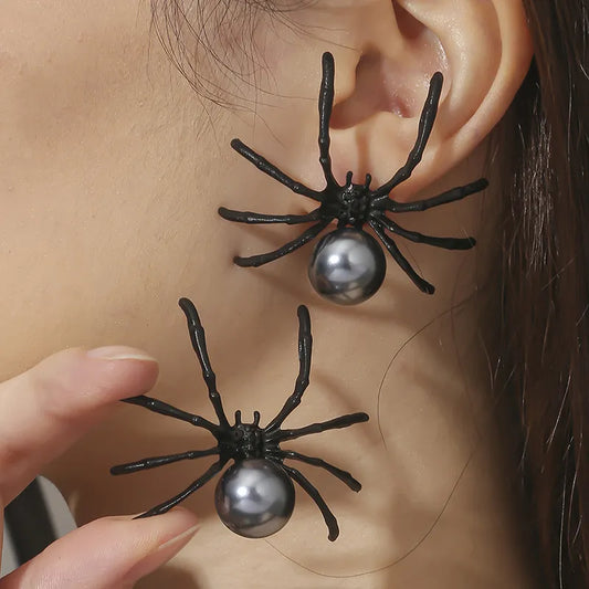 Spider Earrings - primary photo, shown with a person (1 of 2)
