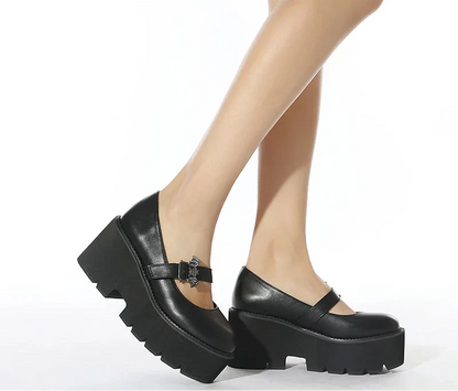 Noctyra Platform Mary Janes Shoes