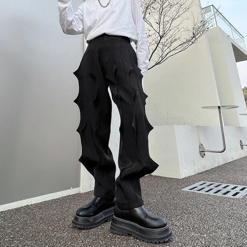Men's Black Spiked Side Wide Harem Pants - primary lifestyle photo (1 of 3)