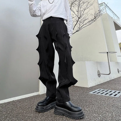 Men's Black Spiked Side Wide Harem Pants - primary lifestyle photo (1 of 3)