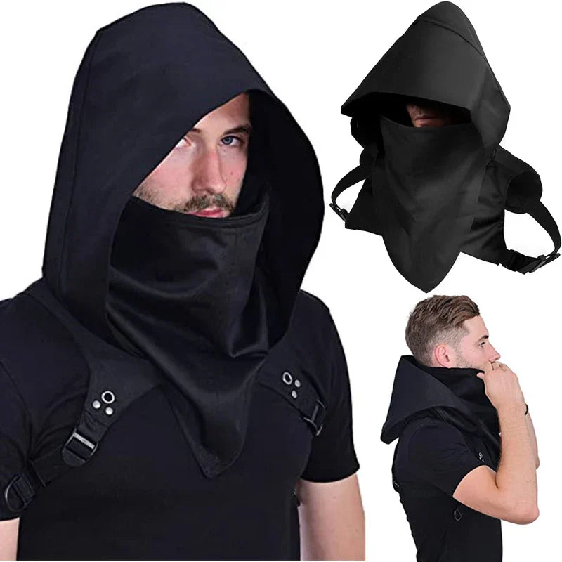 Men's Medieval Vintage Hat Black - primary photo, shown with a person (1 of 4)