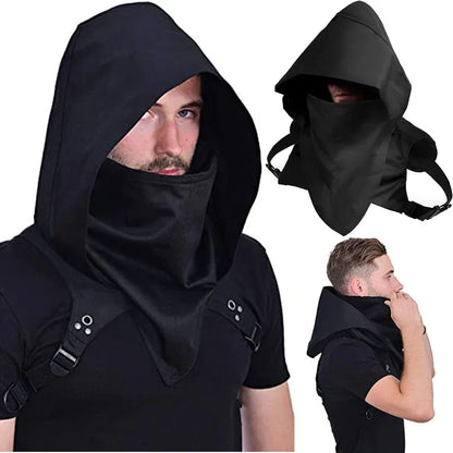 Men's Medieval Vintage Hat Black - primary photo, shown with a person (1 of 4)