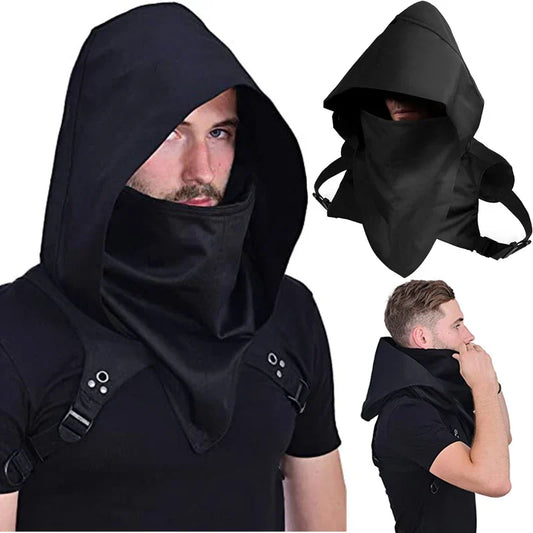 Men's Medieval Vintage Hat Black - primary photo, shown with a person (1 of 4)