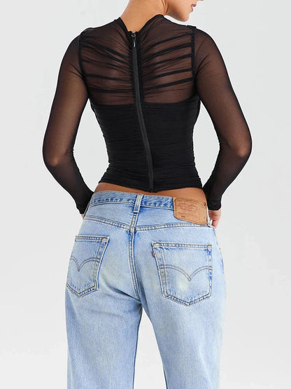 Elegant Mesh Top