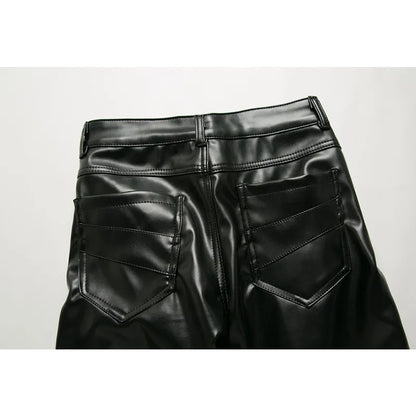 Black Multi-Zip Slim Pants
