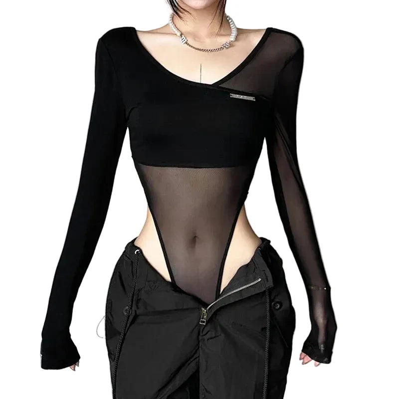 Women's Mesh Bodysuit - primary photo, shown with a person (1 of 3)