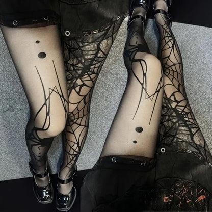 Darkscript Printed Stockings tights