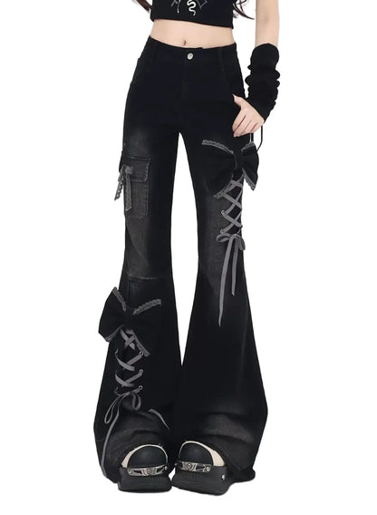 Ribbonwound Flare Jeans
