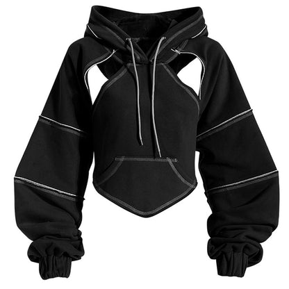 Cropped Pullover Hoodie - front studio view (1 of 4)