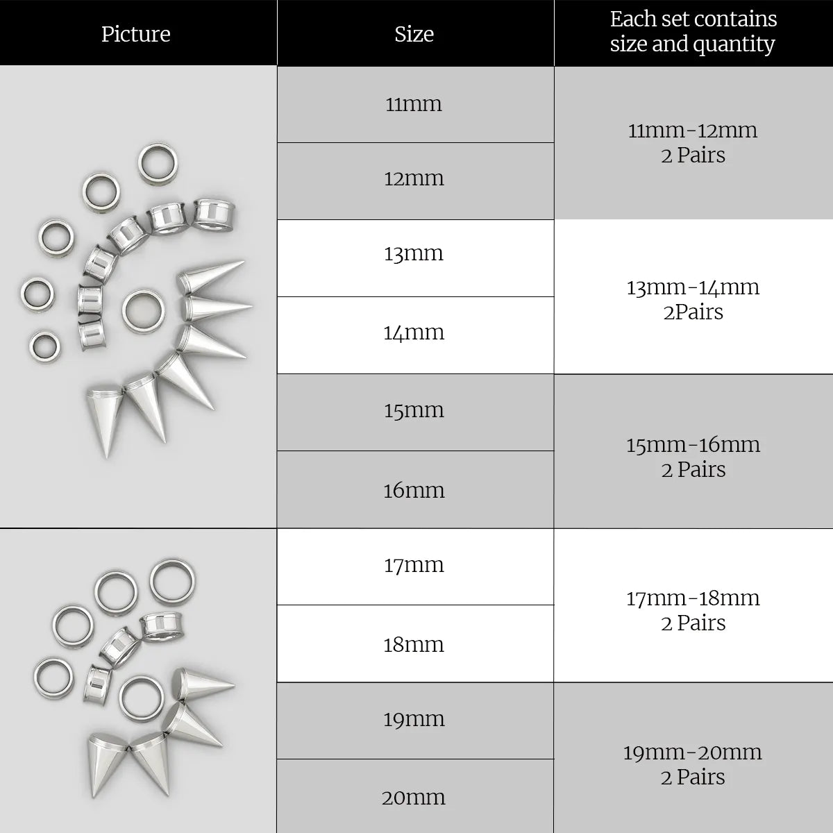 STELLAR STAINLESS STEEL EAR STRETCHING KIT