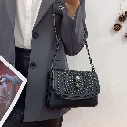 Skulvyn Metallic Skull Bag
