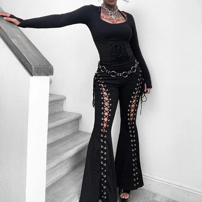 Lacewound Flare Pants